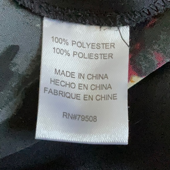 Violet & Claire size M sleeveless top sheer black with flowers - Picture 8 of 10